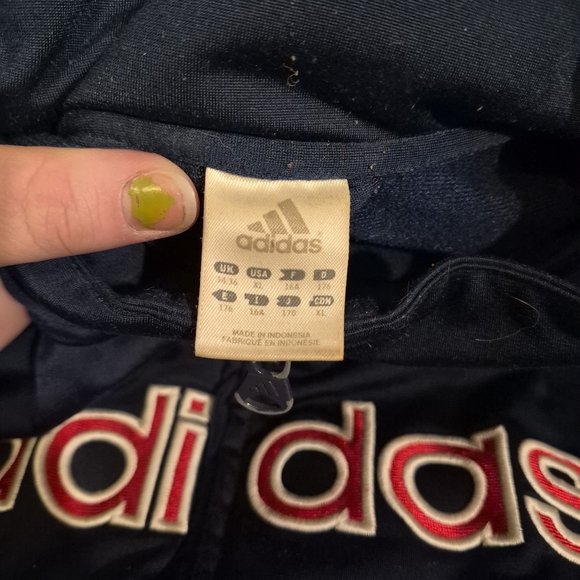 Adidas Dark Blue Track Jacket with Red Detailing - Picture 4 of 8